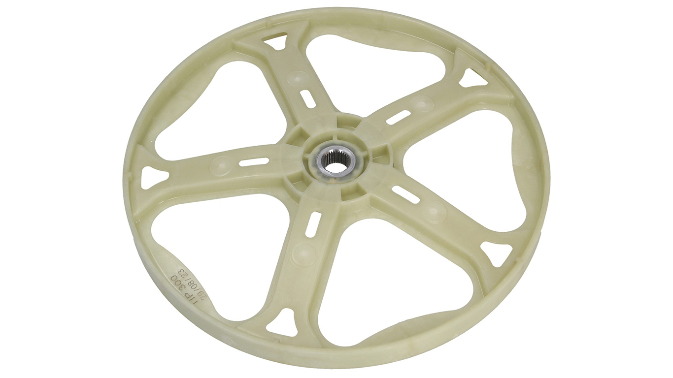 Шкив пластиковый для стиральной машины BLOMBERG 2853680300 (посадочное место-16 мм, звездочка, D-260мм)