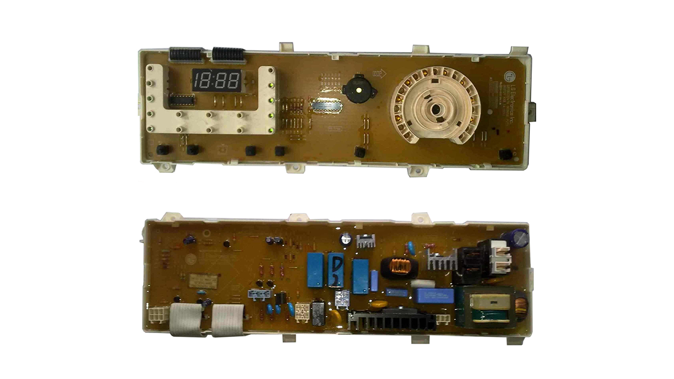 Электронный модуль для стиральной машины LG (ЭЛДЖИ) 6871ER1076H, 6870EC9247A (на индикации: 6870EC9247A, информация на трансформаторе: 6170EC1006D)