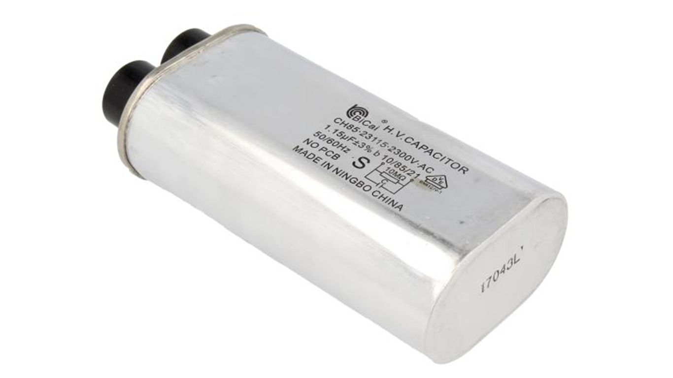Сетевой конденсатор для микроволновой печи INDESIT ID K52R B, MWI 3445 IX C00313217 (CH85*23115*2300V*AC, 1,15f)