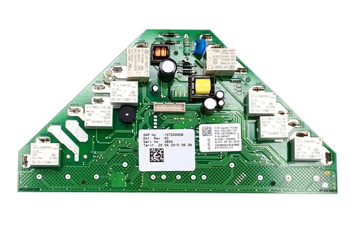 Плата для варочной панели BLOMBERG 167260519 (P/N 167260012, снято с гарантийной техники)
